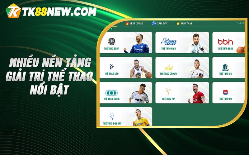 Thể Thao Tk88 - Nhà cái cá cược thể thao uy tín Tk88new 5 Nhiều nền tảng giải trí thể thao nổi bật